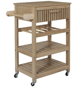 Ξύλινο Τρόλει Κουζίνας με 3 Ράφια και Συρτάρι 65 x 84.5 x 40 cm HD0... Ξύλινο Τρόλει Κουζίνας με 3 Ράφια και Συρτάρι 65 x 84.5 x 40 cm HD0...