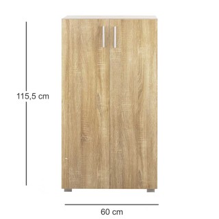 BAKAJI Μοντέρνα Ντουλάπα με 3 Ράφια & 2 Πόρτες για Σπίτι/Γραφείο σε... BAKAJI Μοντέρνα Ντουλάπα με 3 Ράφια & 2 Πόρτες για Σπίτι/Γραφείο σε...