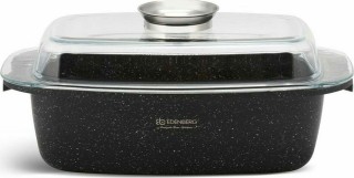 Edenberg Γάστρα Οβάλ από Χυτό Αλουμίνιο με Γυάλινο Καπάκι 32cm 5.5... Edenberg Γάστρα Οβάλ από Χυτό Αλουμίνιο με Γυάλινο Καπάκι 32cm 5.5...