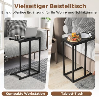 Costway Πολυλειτουργικό C-σχήματος βοηθητικό τραπέζι για εξοικονόμη...