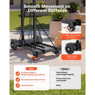 VEVOR Πτυσσόμενο Καρότσι Μεταφοράς 290 lbs για Μετακινήσεις BXSTHC4... VEVOR Πτυσσόμενο Καρότσι Μεταφοράς 290 lbs για Μετακινήσεις BXSTHC4...