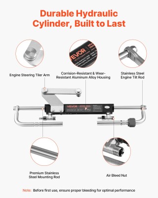 VEVOR Σετ Υδραυλικής Τιμόνευσης 90 HP για Θαλάσσια Σκάφη YYZXXTTJ90... VEVOR Σετ Υδραυλικής Τιμόνευσης 90 HP για Θαλάσσια Σκάφη YYZXXTTJ90...