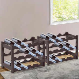 BAKAJI Ξύλινη Κάβα Κρασιών από Μπαμπού Καρυδιάς με 12 Θέσεις Μπαρ ... BAKAJI Ξύλινη Κάβα Κρασιών από Μπαμπού Καρυδιάς με 12 Θέσεις Μπαρ ...