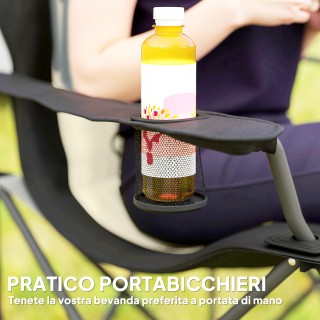 Outsunny Σετ 2 Πτυσσόμενες Καρέκλες Κατασκήνωσης με Ψηλή Πλάτη, Θήκ... Outsunny Σετ 2 Πτυσσόμενες Καρέκλες Κατασκήνωσης με Ψηλή Πλάτη, Θήκ...