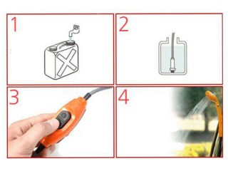 Φορητό Ντουζ 12V Αυτοκινήτου 12V  Γκρι-Πορτοκαλί 5907451347898 Verk...