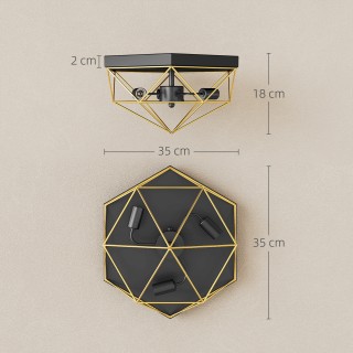 HOMCOM Βιομηχανικού Στυλ Γεωμετρικό Φωτιστικό Οροφής με 3 Υποδοχές ... HOMCOM Βιομηχανικού Στυλ Γεωμετρικό Φωτιστικό Οροφής με 3 Υποδοχές ...