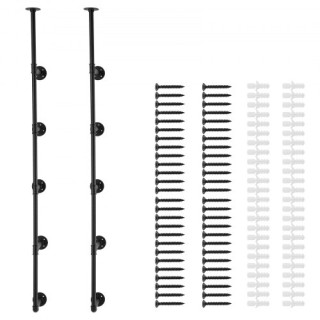 VEVOR  Ράφι Βιομηχανικού Στυλ 5 Επιπέδων 2 Τεμ 9.84in W Τοίχου Χωρί...