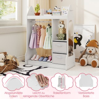 Costway Παιδική ΝτουλάπαΓκαρνταρόμπα με Ακρυλικό Καθρέφτη και Κρεμά... Costway Παιδική ΝτουλάπαΓκαρνταρόμπα με Ακρυλικό Καθρέφτη και Κρεμά...