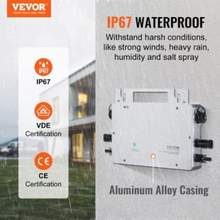 VEVOR Ηλιακός Μικρομετατροπέας 600W IP67 με Απομακρυσμένη Παρακολού...