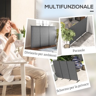 Outsunny Εξωτερικό Πτυσσόμενο και Ρυθμιζόμενο Παραβάν 3 Πάνελ, από ... Outsunny Εξωτερικό Πτυσσόμενο και Ρυθμιζόμενο Παραβάν 3 Πάνελ, από ...