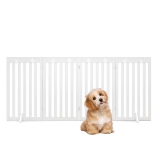 Costway Πτυσσόμενη Ξύλινη Πόρτα Κατοικιδίων 4 Τμημάτων με Ευέλικτου... Costway Πτυσσόμενη Ξύλινη Πόρτα Κατοικιδίων 4 Τμημάτων με Ευέλικτου...