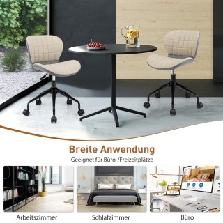 Costway  Μοντέρνα Περιστρεφόμενη Καρέκλα Γραφείου σε Στυλ Μέσης του...