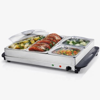 KUMTEL Ηλεκτρικός Θερμαντήρας Τροφίμων Inox 300W με 4 Δοχεία 64x36....