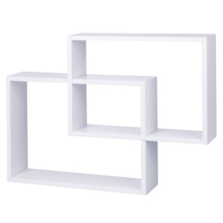 Galileo Σετ 2 μεγάλων ξύλινων κυβικών ραφιών τοίχου από ξύλο πεύκου...