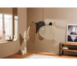 Ostaria Κρεμαστό φωτιστικό λινό και γιούτα Almeria μπεζ, μαύρο και ... Ostaria Κρεμαστό φωτιστικό λινό και γιούτα Almeria μπεζ, μαύρο και ...