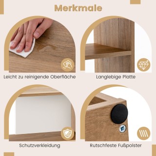 Costway Κυρτό/Κοίλο Βιβλιοθήκη με Γεωμετρικό Σχεδιασμό και 3 Ράφια... Costway Κυρτό/Κοίλο Βιβλιοθήκη με Γεωμετρικό Σχεδιασμό και 3 Ράφια...