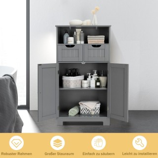 Ντουλάπι Δαπέδου με 2 Συρτάρια & Ράφια  60 x 30 x 109 cm Γκρι JV122...