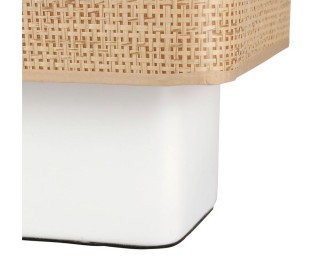 Ostaria Τετράγωνη Κεραμική Λάμπα Hako Μπεζ Λευκή -36929