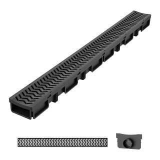 VEVOR Γραμμική Αποστράγγιση HDPE 1005 x 103 x 62 mm, Σετ 6 Τεμαχίων...