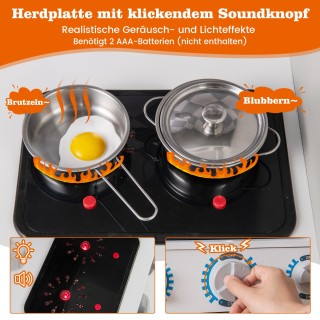 Costway  Ξύλινη παιδική κουζίνα με αξεσουάρ, παγωτομηχανή & κουζίνα...