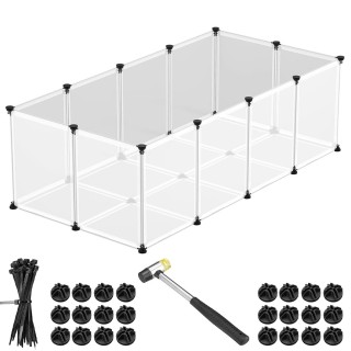 BAKAJI Περίφραξη για Μικρά Ζώα Εσωτερικού Χώρου με Διαφανές Πάτο 02... BAKAJI Περίφραξη για Μικρά Ζώα Εσωτερικού Χώρου με Διαφανές Πάτο 02...