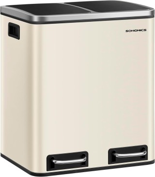 SONGMICS Διπλός Κάδος Απορριμμάτων 15L με Πεντάλ και Απαλό Κλείσιμο... SONGMICS Διπλός Κάδος Απορριμμάτων 15L με Πεντάλ και Απαλό Κλείσιμο...