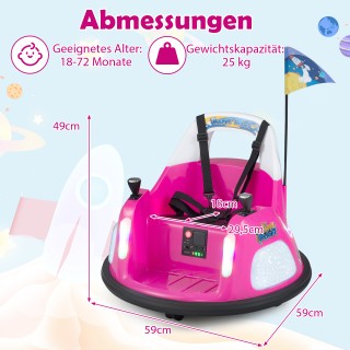 Costway Ηλεκτροκίνητο Παιδικό Προφυλακτήρας Αυτοκίνητο 12V με Μπατα...