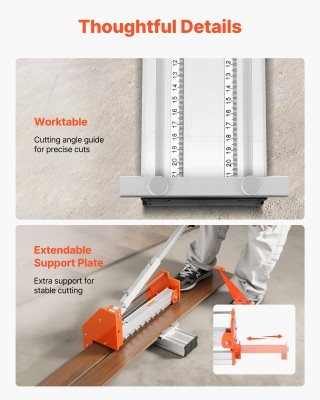 VEVOR Κοπτικό Δαπέδου Βινυλίου 304.8mm, Κόπτης Δαπέδου Λαμινάτ 12mm...