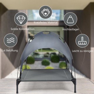 Costway Ανυψωμένο Κρεβάτι Κατοικιδίων με Αποσπώμενη Σκίαση και Αδι... Costway Ανυψωμένο Κρεβάτι Κατοικιδίων με Αποσπώμενη Σκίαση και Αδι...