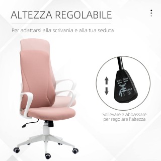Vinsetto Εργονομική και Επενδεδυμένη Καρέκλα Γραφείου με Ρυθμιζόμεν...