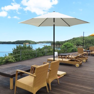 Outsunny ανακλινόμενη ομπρέλα κήπου από πολυεστέρα κατά της υπεριώδ... Outsunny ανακλινόμενη ομπρέλα κήπου από πολυεστέρα κατά της υπεριώδ...