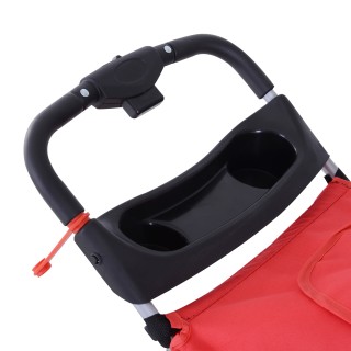 Πτυσσόμενο καρότσι κατοικίδιων PawHut, κόκκινο, 75 x 46 x 94 cm D00... Πτυσσόμενο καρότσι κατοικίδιων PawHut, κόκκινο, 75 x 46 x 94 cm D00...