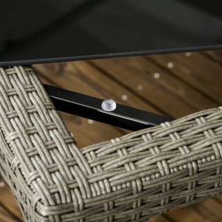 Outsunny 5 τεμαχίων PE Rattan σετ τραπεζαρίας εξωτερικού χώρου, γυά... Outsunny 5 τεμαχίων PE Rattan σετ τραπεζαρίας εξωτερικού χώρου, γυά...