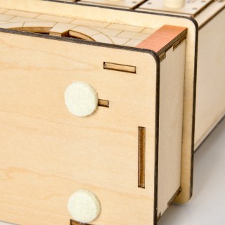 Ξύλινο Χριστουγεννιάτικο Χωριό Ημερολόγιο με 24 Συρτάρια και Φωτάκι...