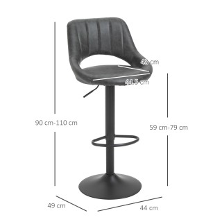 HOMCOM Σετ 2 σκαμπό μπαρ με ρυθμιζόμενο ύψος και υποπόδιο, από συνθ... HOMCOM Σετ 2 σκαμπό μπαρ με ρυθμιζόμενο ύψος και υποπόδιο, από συνθ...