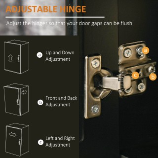 HOMCOM Ντουλάπι Δύο Πόρτες με Ρυθμιζόμενο Ράφι και Ανοιχτούς Χώρους...