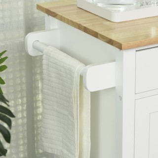 Τρόλεϊ κουζίνας Homcom που εξοικονομεί χώρο σε λευκό ξύλο MDF με 1 ... Τρόλεϊ κουζίνας Homcom που εξοικονομεί χώρο σε λευκό ξύλο MDF με 1 ...