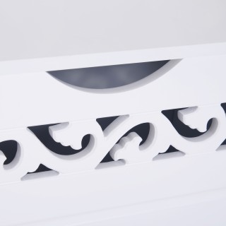 Homcom Ξύλινο Ντουλάπι Λευκό Καλάθι Πλυντηρίων με Σκαλιστή Διακόσμη... Homcom Ξύλινο Ντουλάπι Λευκό Καλάθι Πλυντηρίων με Σκαλιστή Διακόσμη...