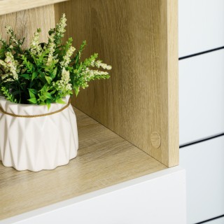 kleankin Ντουλάπι μπάνιου από μοριοσανίδα λευκή με 2 ντουλάπια με π... kleankin Ντουλάπι μπάνιου από μοριοσανίδα λευκή με 2 ντουλάπια με π...