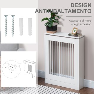 HOMCOM Μοντέρνο και κομψό κάλυμμα καλοριφέρ για το σπίτι, από MDF κ...