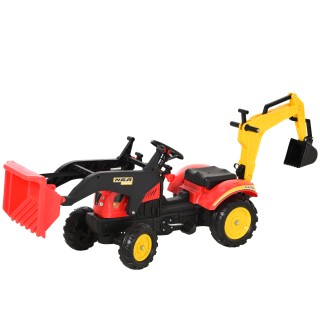 HOMCOM Toy Truck with Pedals, Ride-on Excavator για Παιδιά με Φτυάρ...