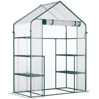 Outsunny Garden Greenhouse σε Αδιάβροχο και Anti UV PE με εξαρτήματ... Outsunny Garden Greenhouse σε Αδιάβροχο και Anti UV PE με εξαρτήματ...