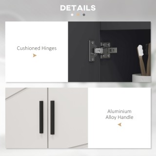 Ντουλάπι Μπάνιου με Βάση για Νιπτήρα 60x30x60cm - Λευκό / Γκρι 834-...