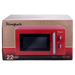 Kooper Κόκκινος vintage φούρνος μικροκυμάτων 22 L με 5 προγράμματα ...
