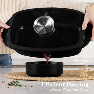 Berlinger Haus Ορθογώνιο Ταψί Ρόστερ 3.8L με Γυάλινο Καπάκι, Matte ...