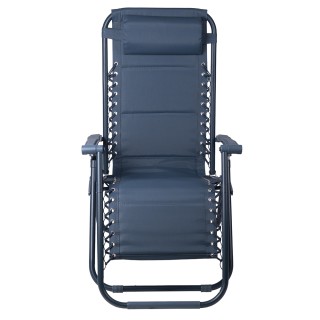 Galileo Πολυθρόνα μέγιστης χαλάρωσης σε μπλε χρώμα, με επενδυμένο κ...