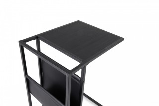 Βοηθητικό Τραπεζάκι με Θήκη για Περιοδικά 35 x 45 x 63 cm - Μαύρο ... Βοηθητικό Τραπεζάκι με Θήκη για Περιοδικά 35 x 45 x 63 cm - Μαύρο ...