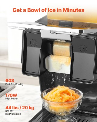 VEVOR Μηχανή Παραγωγής Χιονιού 20KG/24H με Ανοξείδωτη Λεπίδα για Σπ...