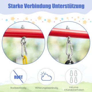 Costway Μεγάλη Μεταλλική Βάση Κούνιας με Ανθεκτικό Πλαίσιο Α-Σχήματ...