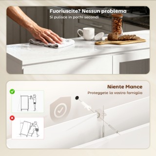 HOMCOM Μπουφές Κρεντένζα από Ξύλο με 4 Συρτάρια και Ντουλάπι με Γυά... HOMCOM Μπουφές Κρεντένζα από Ξύλο με 4 Συρτάρια και Ντουλάπι με Γυά...